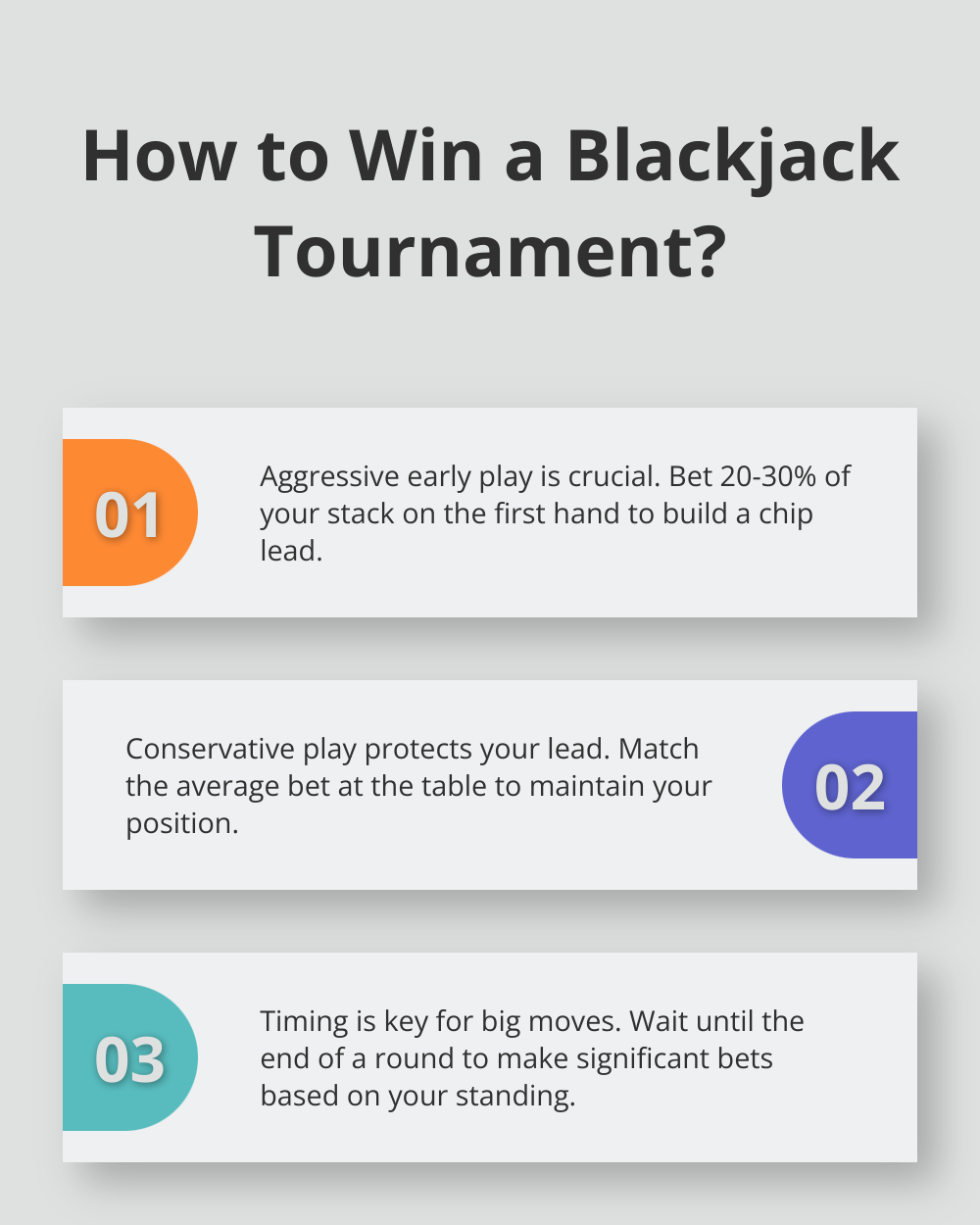 Infographic: How to Win a Blackjack Tournament? - blackjack tournament strategy tips