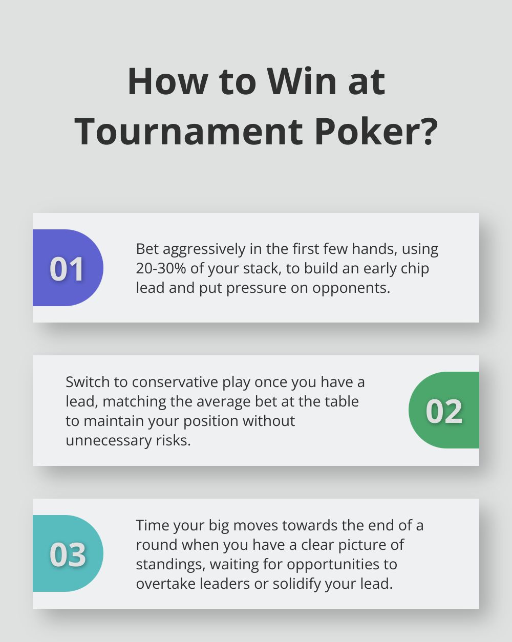 Infographic: How to Win at Tournament Poker? - blackjack tournament strategy tips